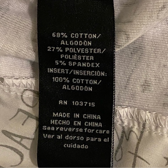 Zac & Rachel Womens M White Roll Tab Sleeve Peace Light Joy Button Up Shirt - Picture 10 of 11